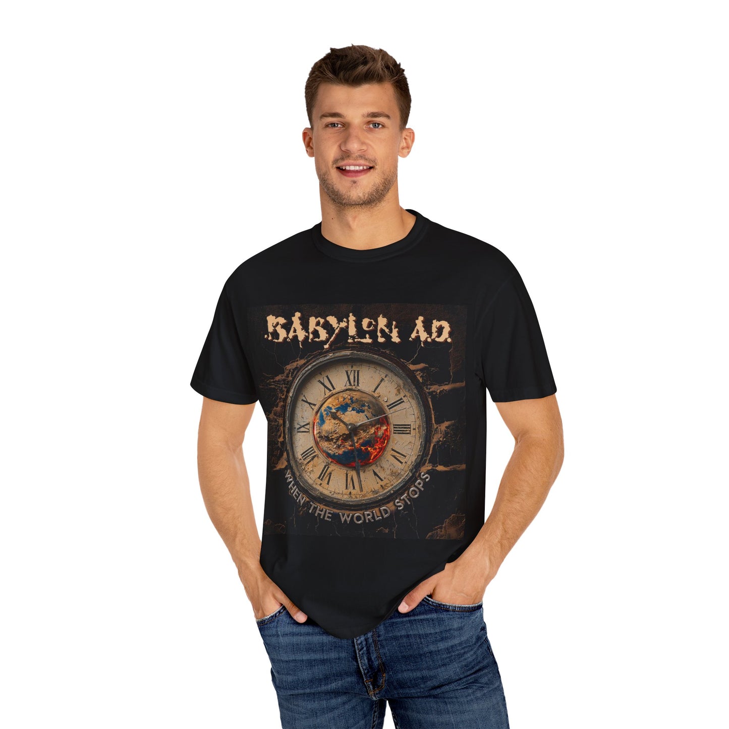 Band T-Shirt — Babylon A.D. 'When The World Stops' Vintage Clock Graphic